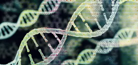 DNA genome sequencing concept